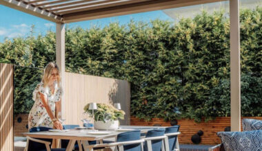 stylish ways to outsmart the sun in a modern outdoor space