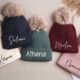 Personalised Pom Pom Beanies