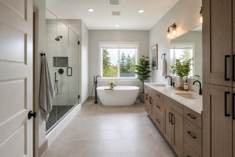 How Solid Construction Design Solves Sacramento Bathroom Safety Space and Efficiency Problems